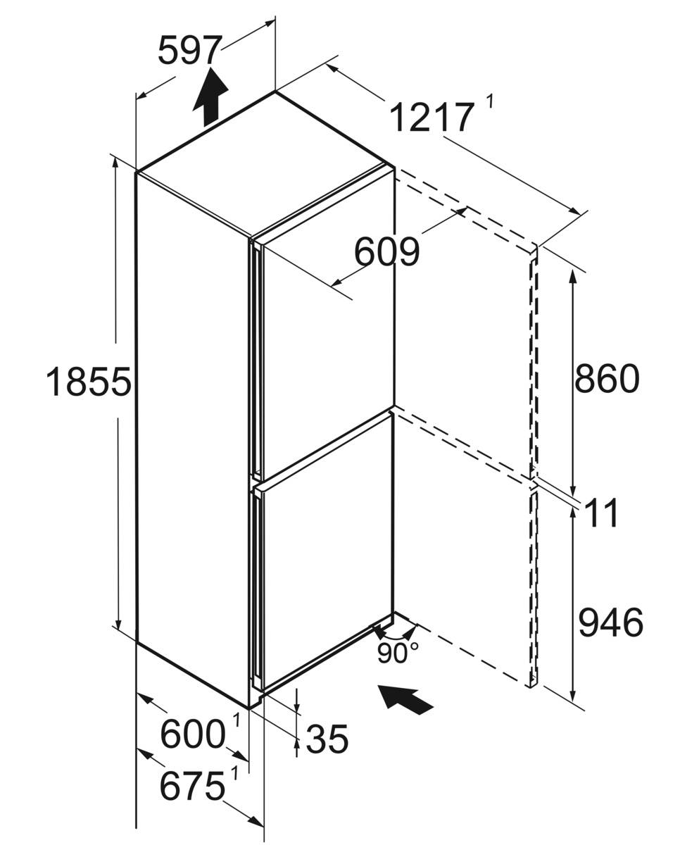 利勃海尔 CNsfd 5204 冰箱冷柜组合