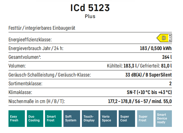 利勃海尔 ICd 5103 冰箱冷柜组合 6