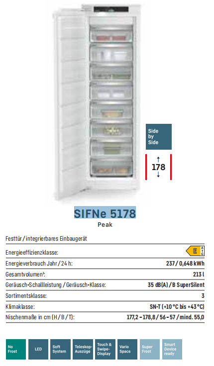 利勃海尔 SIFNe 5128 冷冻柜 5