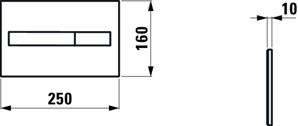 德国劳芬壁挂式马桶冲洗面板H8956610000001白色 2