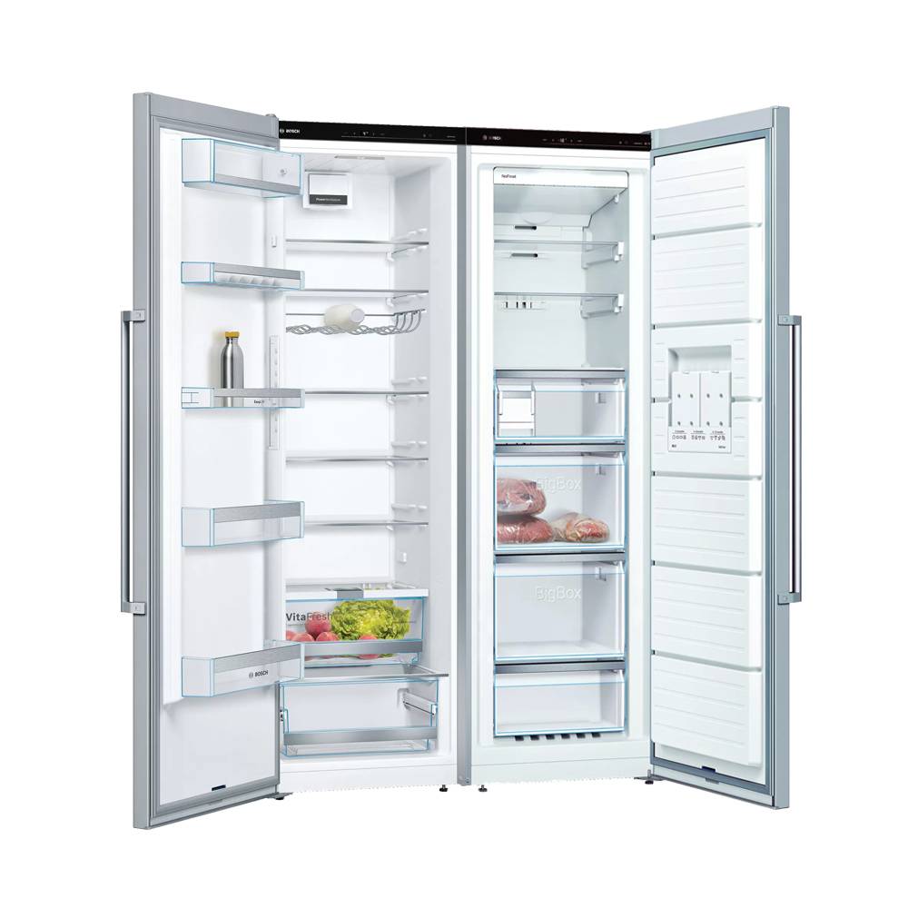 Bosch博世对开门独立式不锈钢冰箱KAN95AIEP