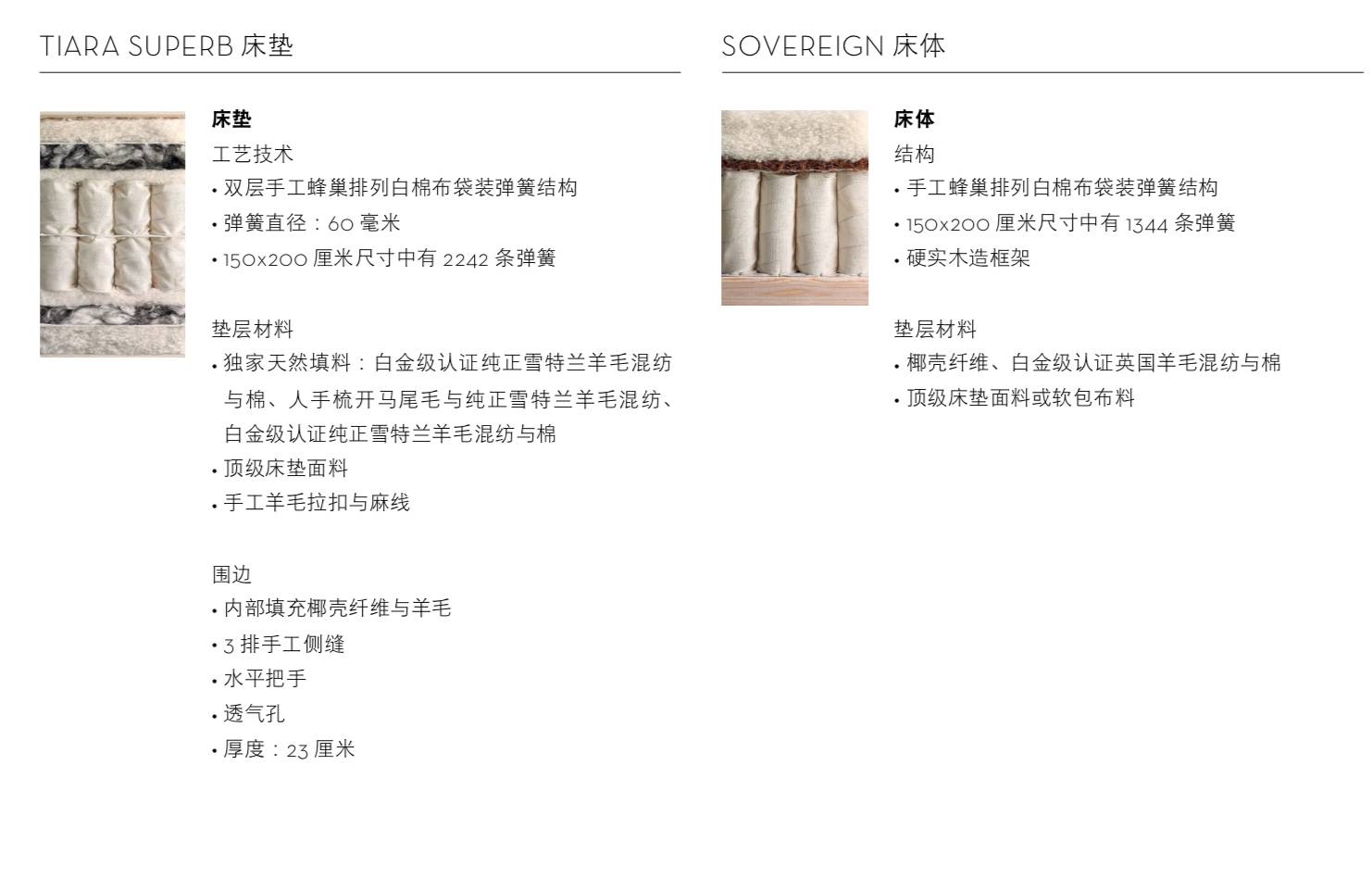 Tiara Superb Vispring 床垫 奢华品牌床垫英国原装进口 2