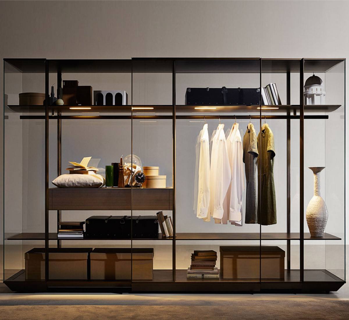Molteni &amp; C. Kristal Storage Unit简约多功能玻璃橱柜展示柜 2