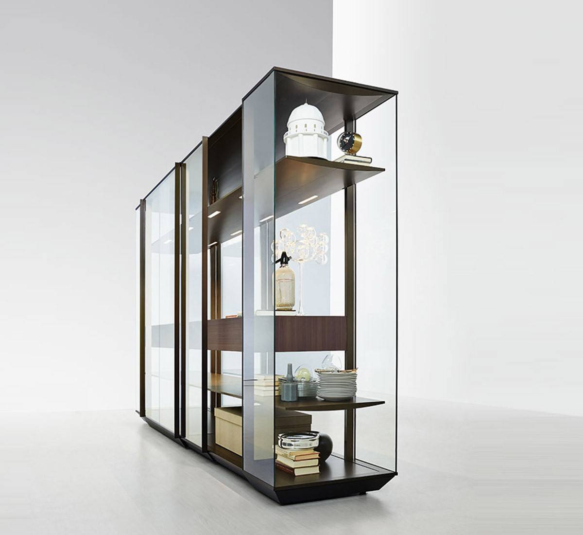 Molteni &amp; C. Kristal Storage Unit简约多功能玻璃橱柜展示柜 5