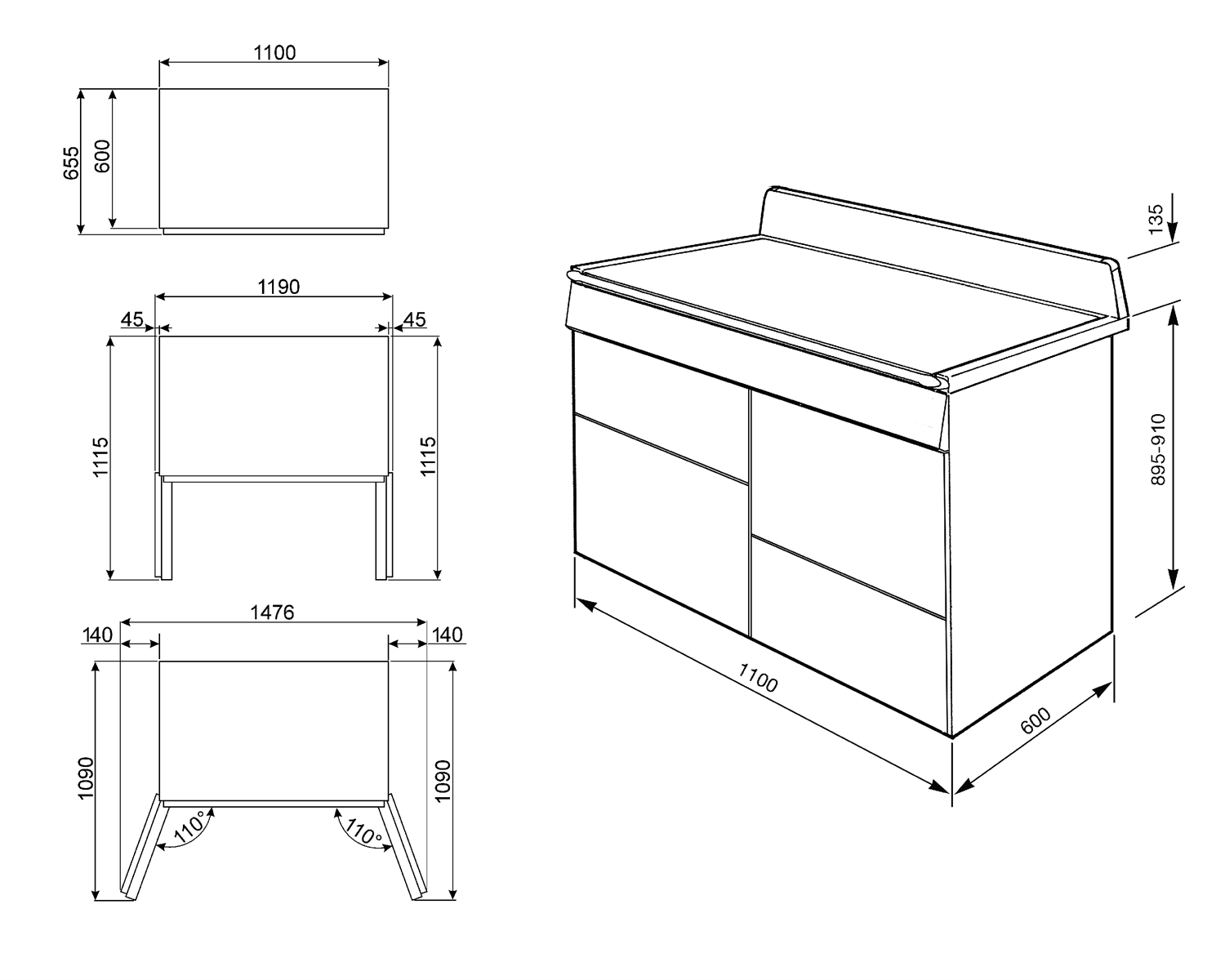 Smeg斯麦格嵌入式TR4110P1烤箱90x60厘米 灶烤箱 一体灶 4