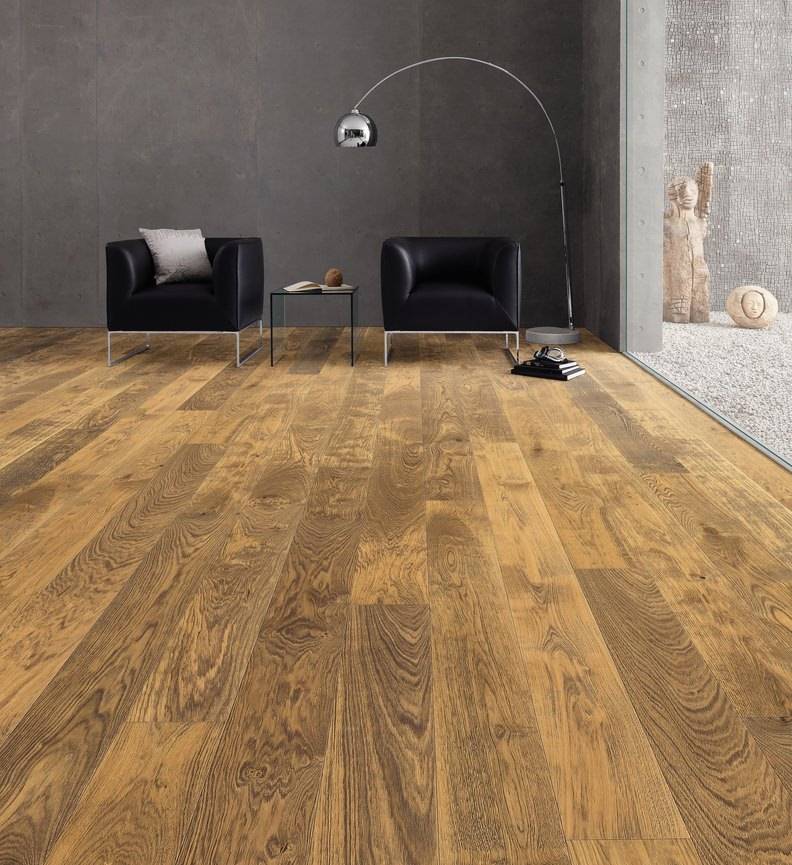 德国汉诺地板三层橡木Plank 1-Strip 4V Oak Barrique Selectiv brushed 529062
