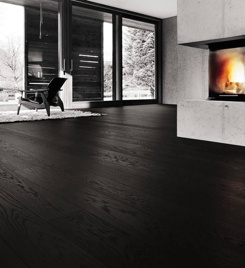 德国汉诺地板三层橡木Plank 1-Strip 4V Oak Carbon Black Selectiv brushed 529066