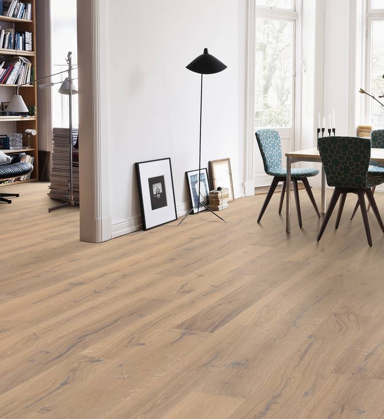 德国汉诺地板三层橡木Plank 1-Strip 180 4V Oak Puro White Alabama brushed 529764