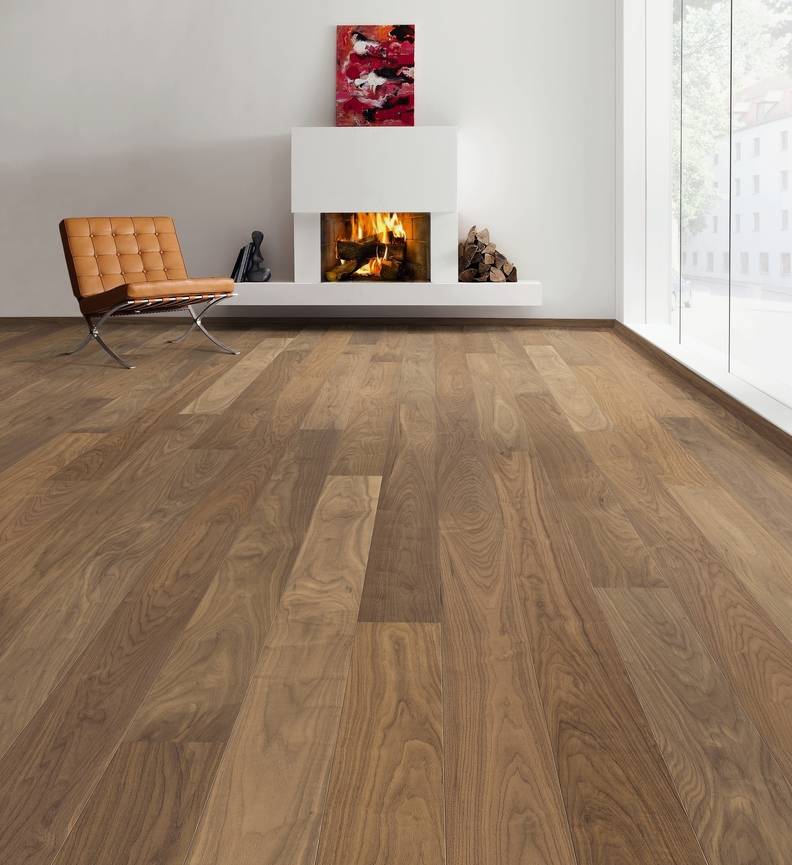 德国汉诺地板三层橡木Plank 1-Strip 180 2V American Walnut Markant 535453