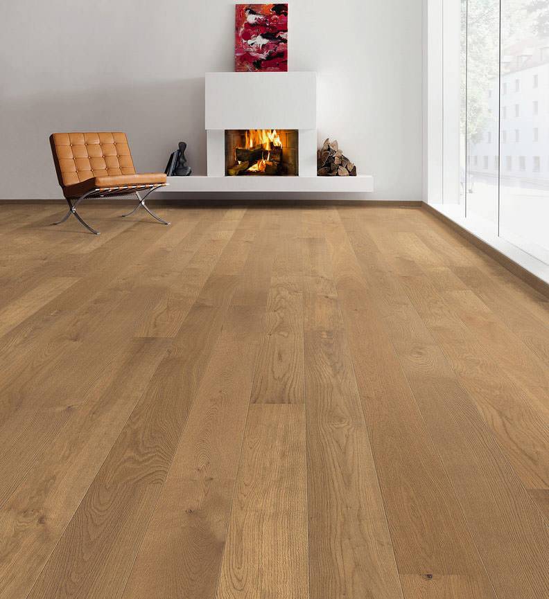 德国汉诺地板三层橡木Plank 1-Strip 180 2V Smoked Oak Markant brushed 535465