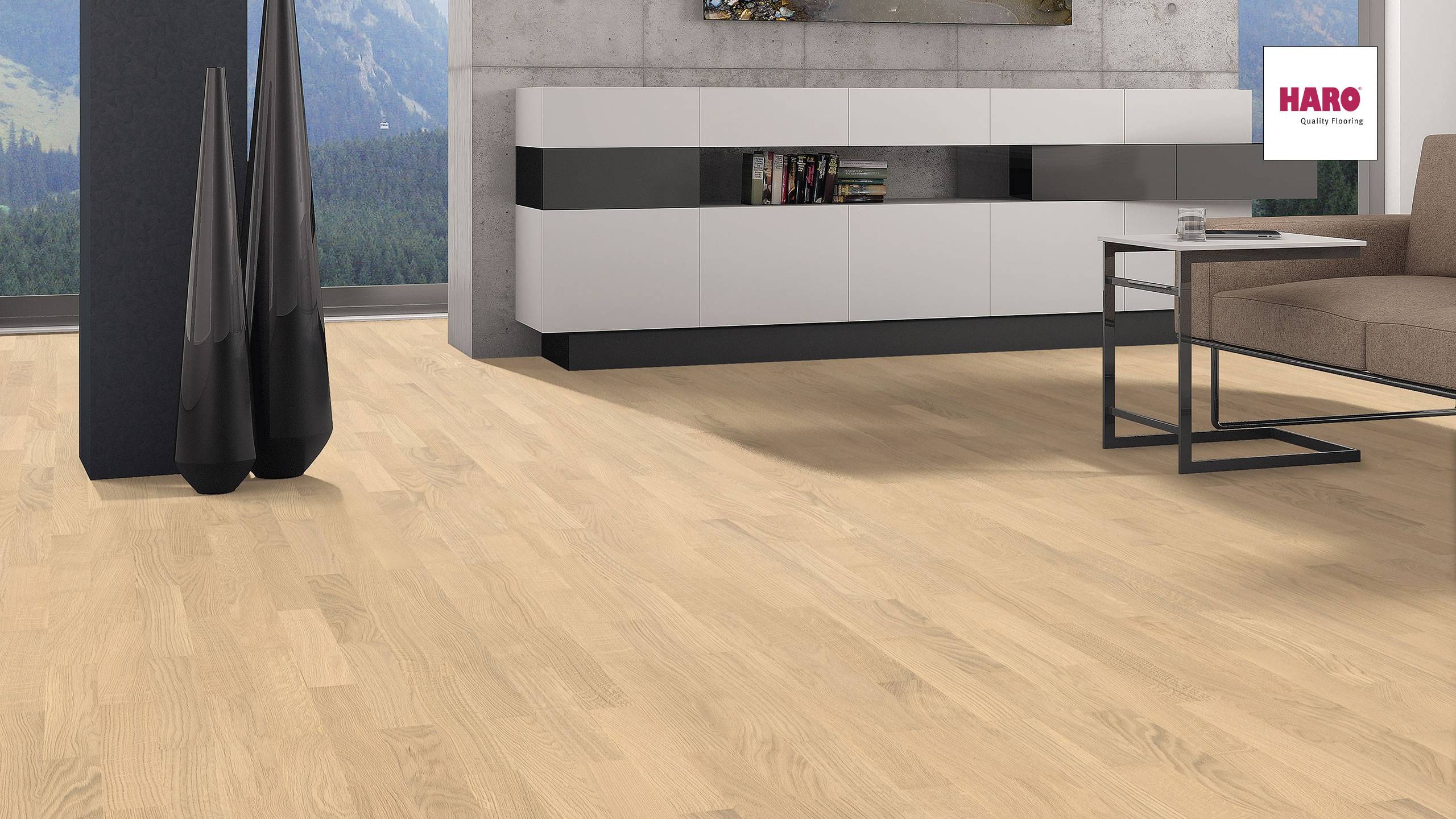 德国汉诺地板三层橡木Strip Allegro Oak invisible Trend brushed 536371