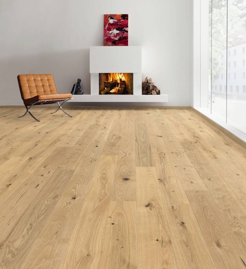德国汉诺地板三层橡木Plank 1-Strip 180 2V Oak invisible Sauvage brushed 538939