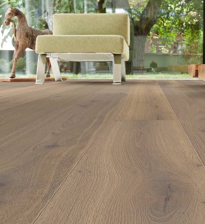 德国汉诺地板三层橡木Plank 1-Strip 180 4V Fumed Oak Puro White Sauvage brushed 538940