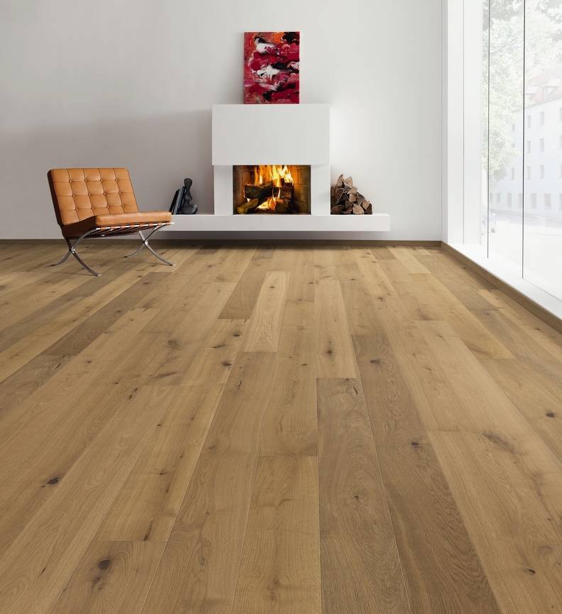 德国汉诺地板三层橡木Plank 1-Strip 180 4V Fumed Oak invisible Sauvage brushed 538941