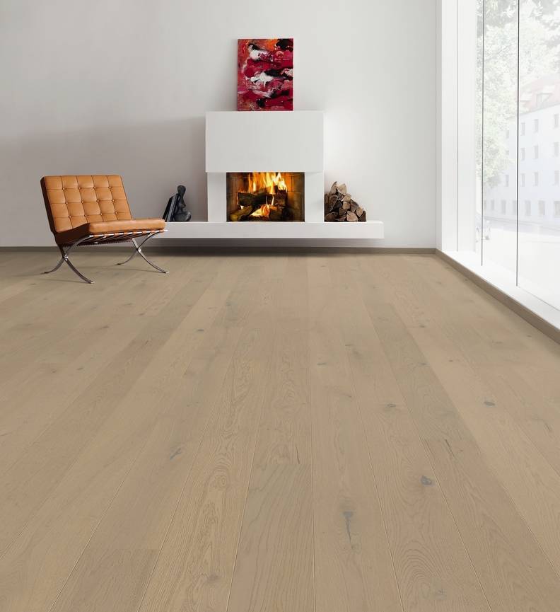 德国汉诺地板三层橡木Plank 1-Strip 180 2V Oak Sand Grey Sauvage brushed 538944