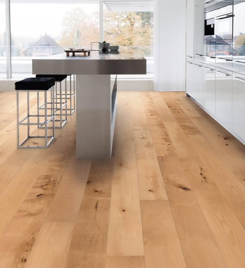 德国汉诺地板三层橡木Plank 1-Strip 180 2V Ash Light White Universal brushed 538952