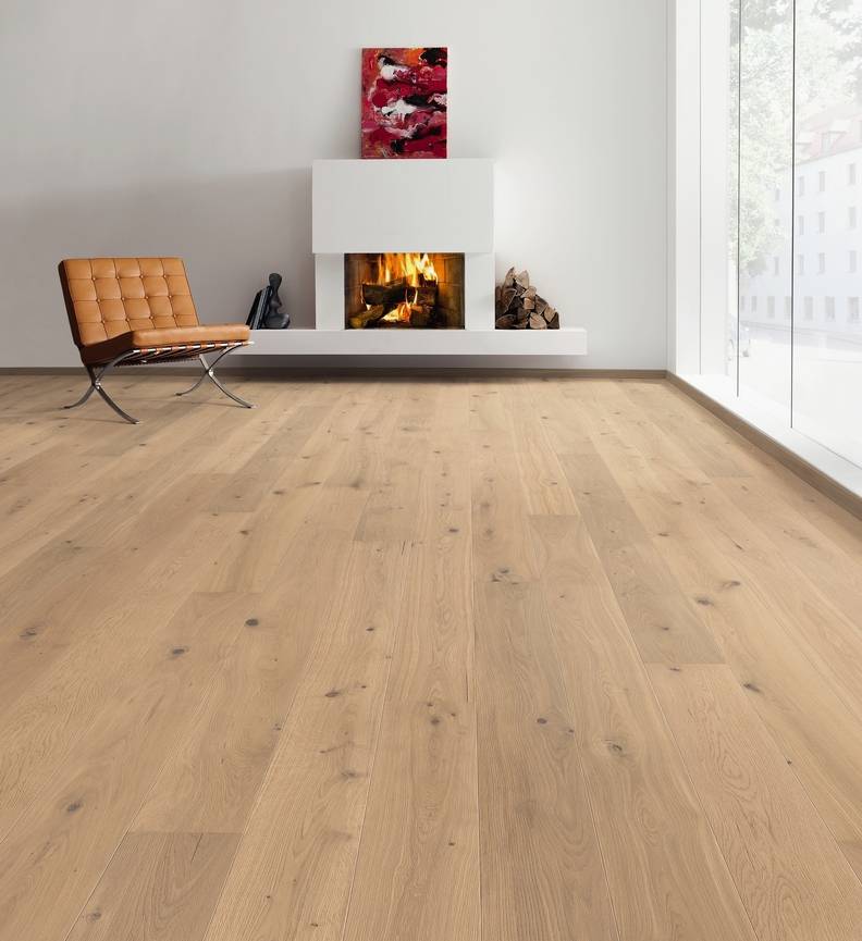 德国汉诺地板三层橡木Plank 1-Strip 180 2V Oak Puro White Sauvage brushed 538961