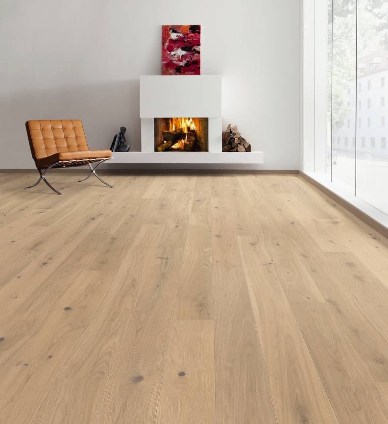 德国汉诺地板三层橡木Plank 1-Strip 180 2V Oak Puro White Sauvage brushed 538962