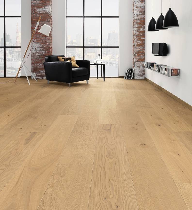 德国汉诺地板三层橡木Plank 1-strip Plaza 240 4V Oak invisible Sauvage brushed  538965