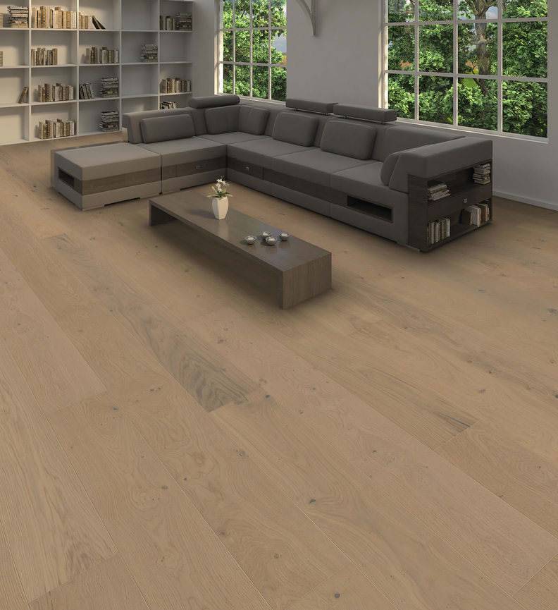 德国汉诺地板三层橡木Plank 1-strip Plaza 240 4V Oak Tobacco Grey Universal alpin brushed 538967