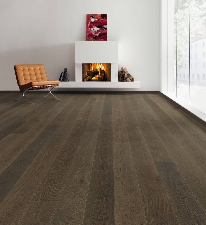 德国汉诺地板三层橡木Plank 1-Strip 180 4V Oak Reed Brown Markant brushed 539088