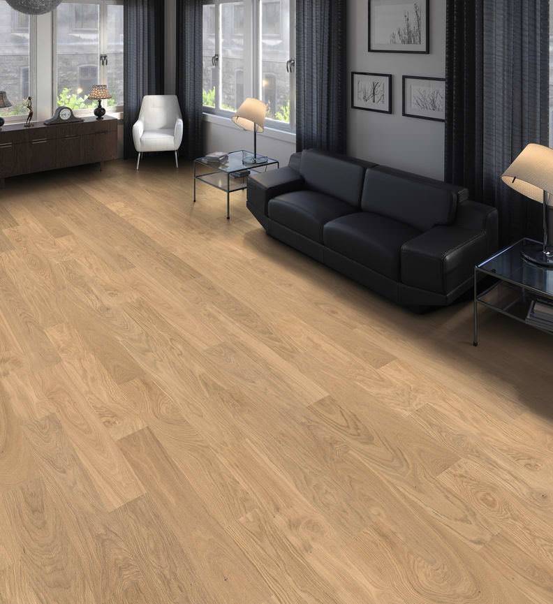 德国汉诺地板三层橡木Strip Prestige Oak Light White Markant brushed 540151