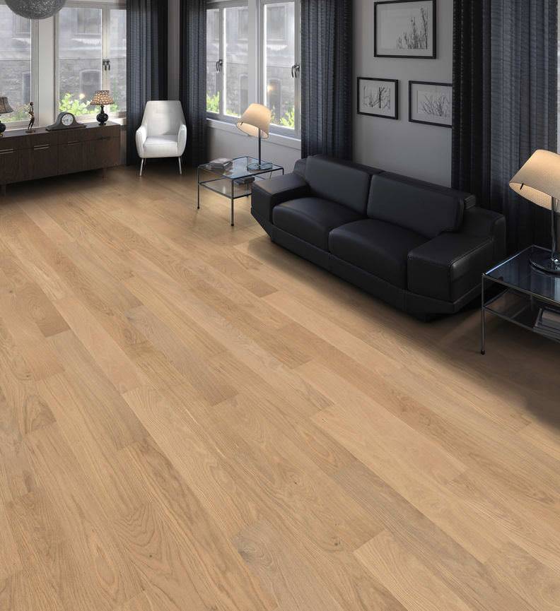 德国汉诺地板三层橡木Strip Prestige Oak Light White Markant brushed 540152