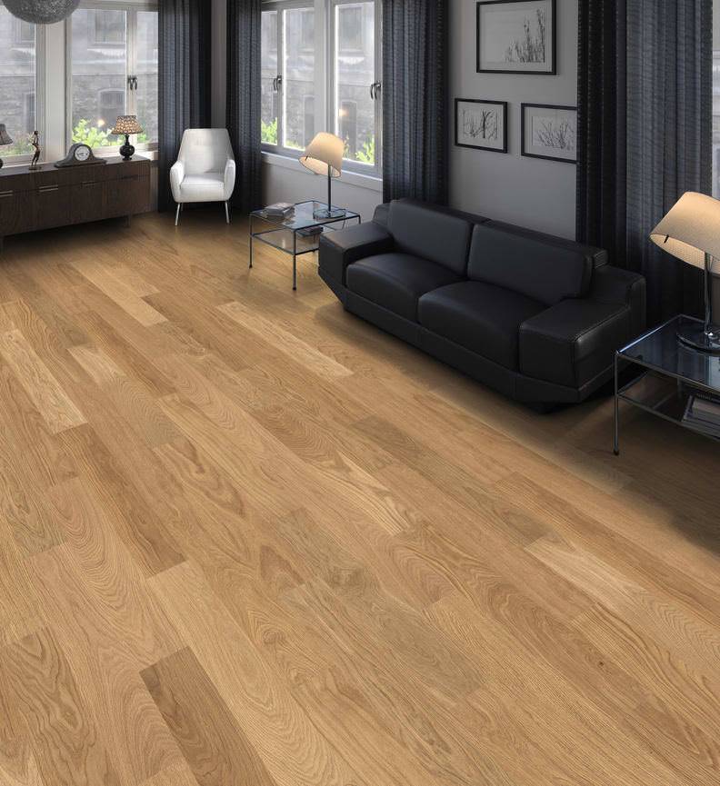 德国汉诺地板三层橡木Strip Prestige Oak invisible Markant brushed 540155