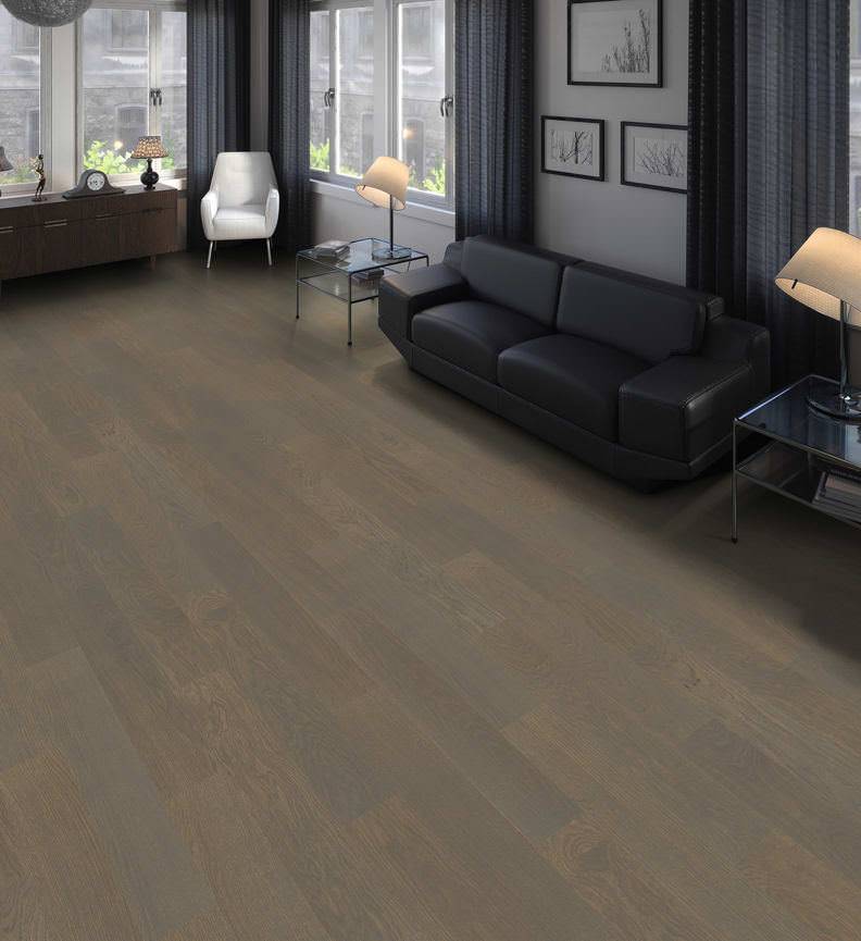 德国汉诺地板三层橡木Strip Prestige Oak Graphite Grey Markant brushed 540160