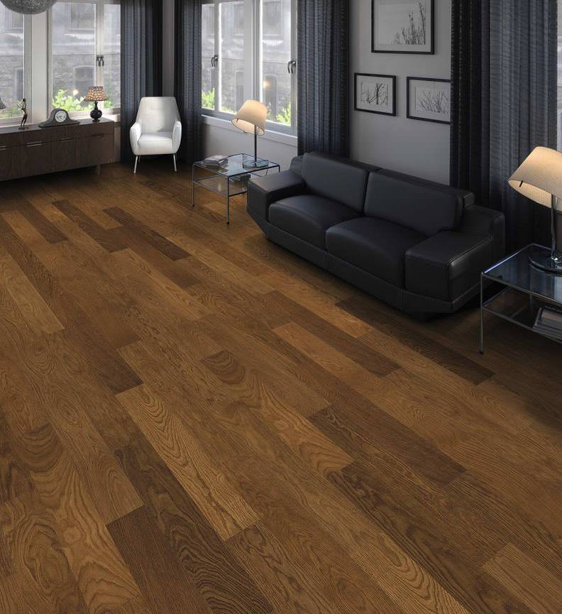 德国汉诺地板三层橡木Strip Prestige Fumed Oak Markant brushed 540161