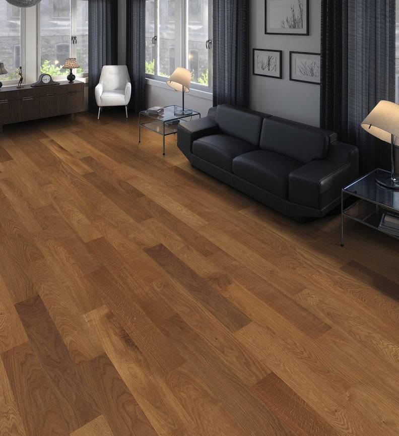 德国汉诺地板三层橡木Strip Prestige Smoked Oak Markant brushed 540180