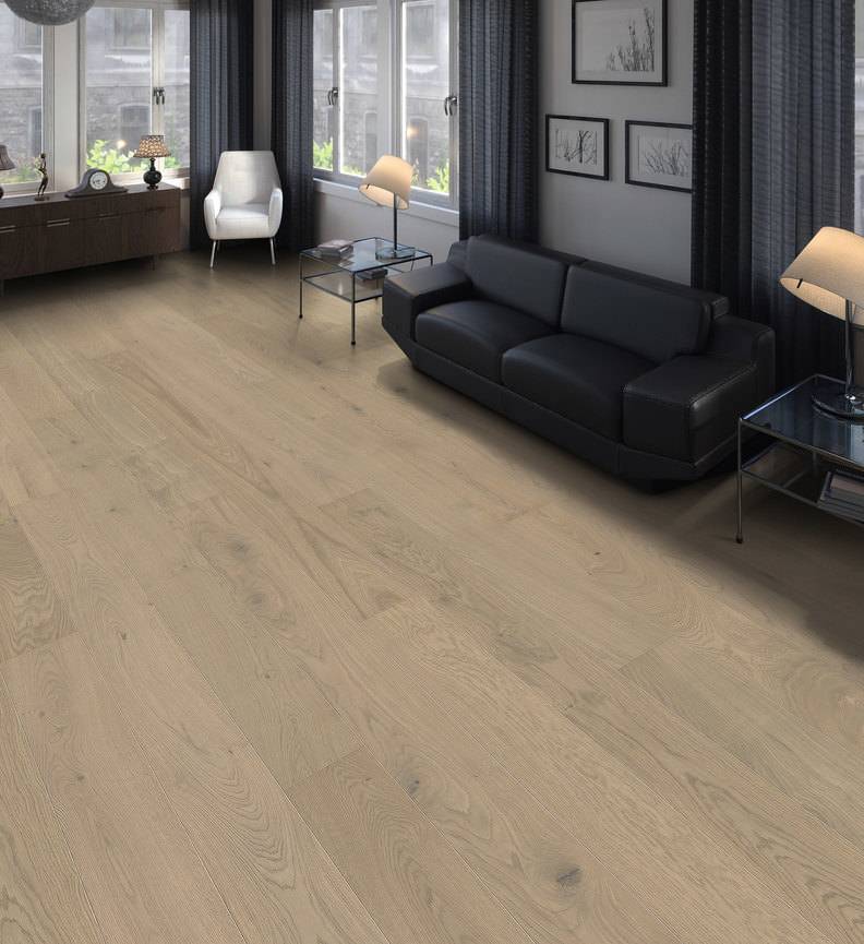 德国汉诺地板三层橡木Strip PL Maxim 4V Oak Sand Grey Markant brushed 541006