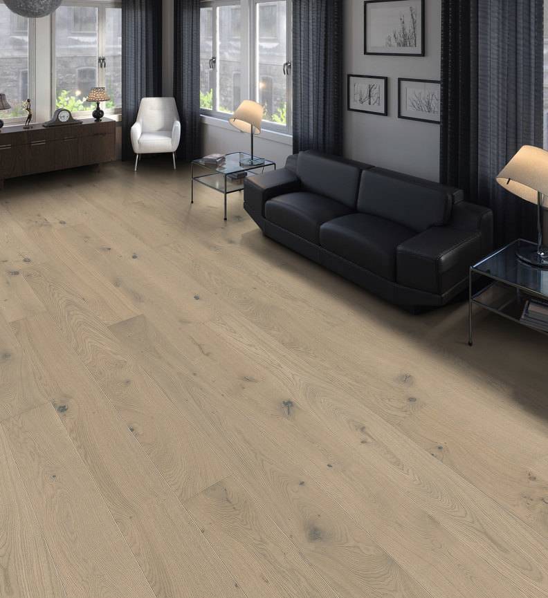 德国汉诺地板三层橡木Strip PL Maxim 4V Oak Sand Grey Sauvage brushed 541007