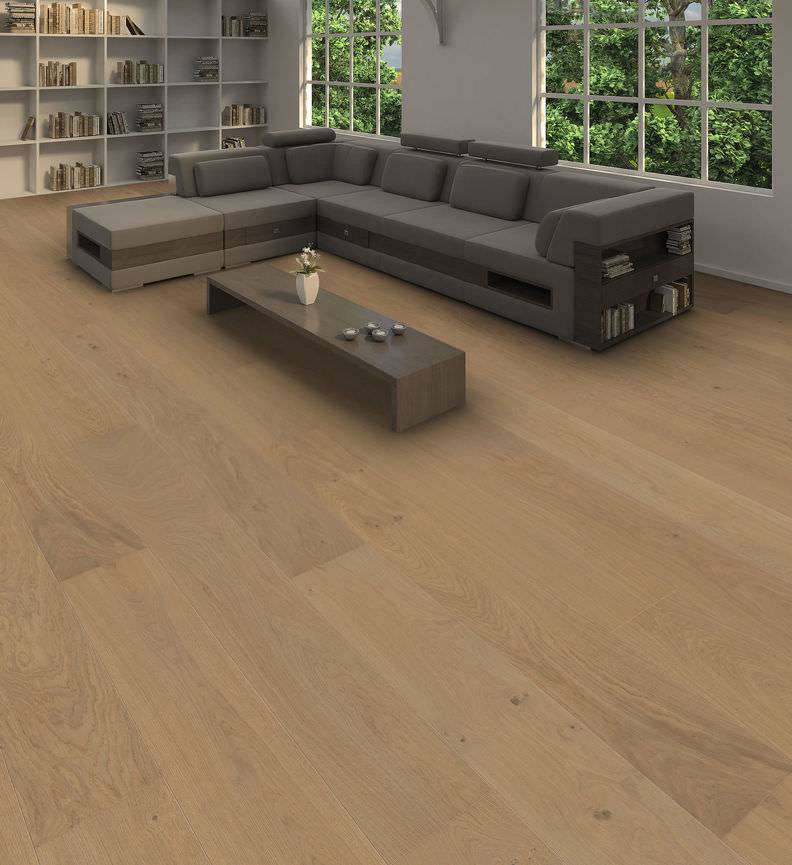 德国汉诺地板三层橡木Plank 1-strip Plaza 240 4V Oak Sand Grey Markant brushed 541434