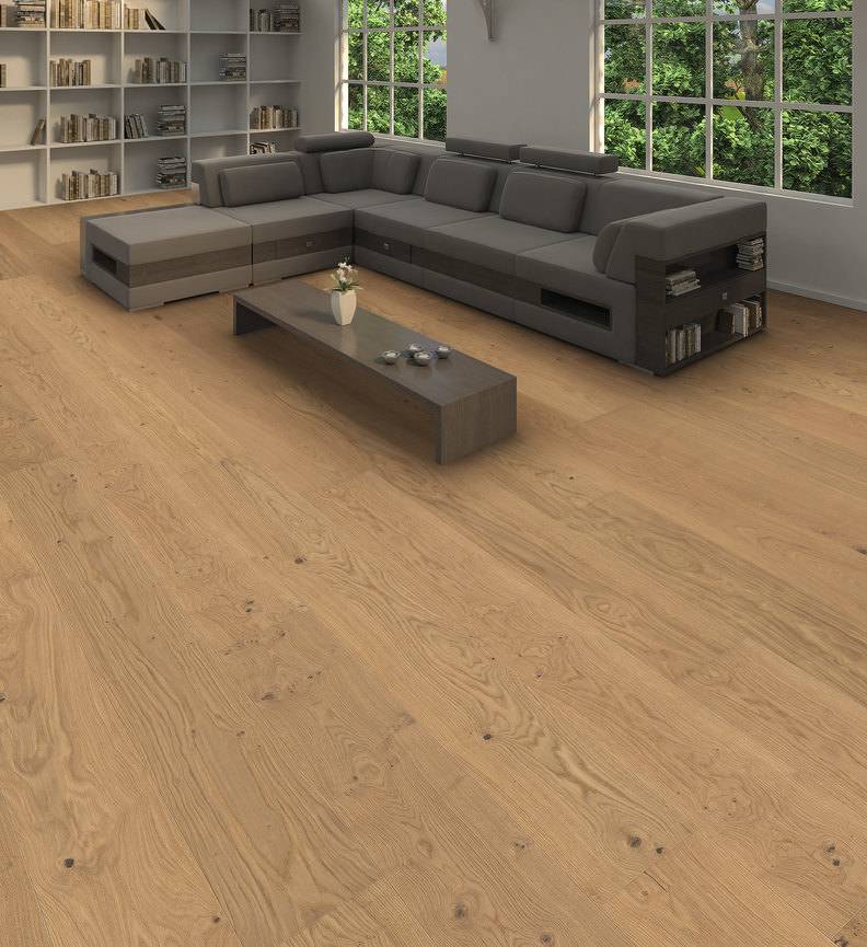 德国汉诺地板三层橡木Plank 1-strip Plaza 240 4V Oak invisible Sauvage brushed 541431