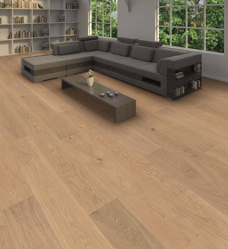 德国汉诺地板三层橡木Plank 1-strip Plaza 240 4V Oak Puro White Markant brushed 541432