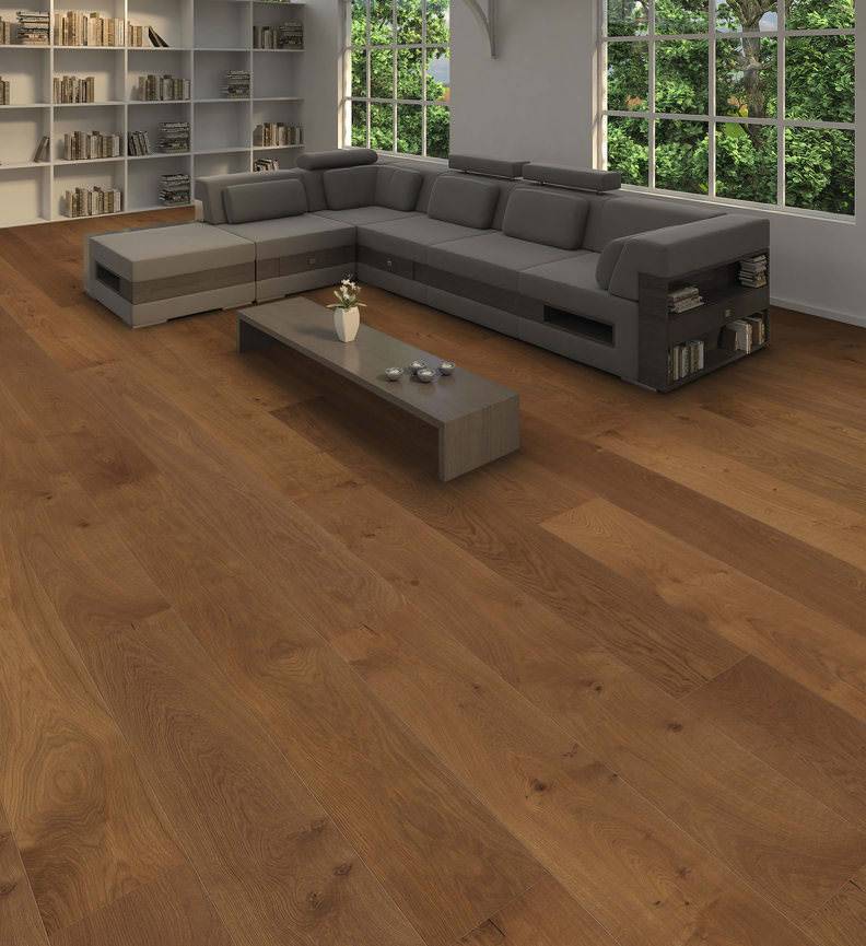 德国汉诺地板三层橡木Plank 1-strip Plaza 240 4V Smoked Oak Markant brushed 541438