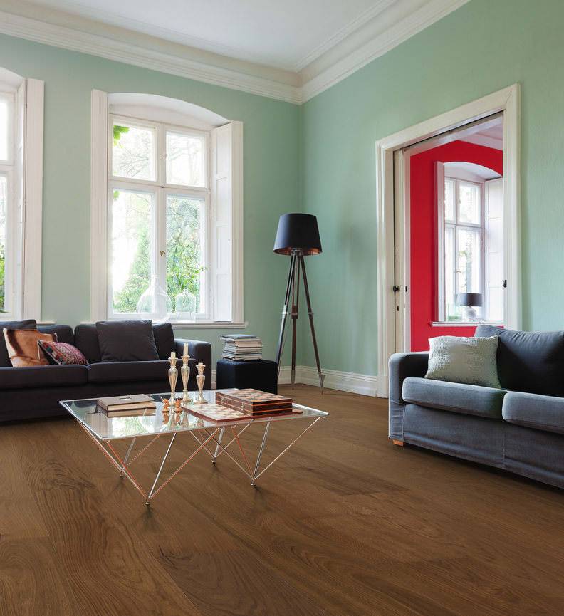 德国汉诺地板三层橡木Plank 1-strip Plaza 240 4V Smoked Oak Sauvage brushed 541440