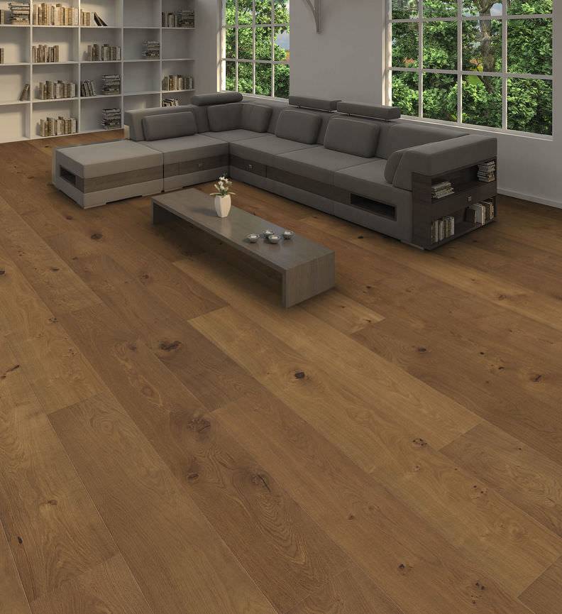 德国汉诺地板三层橡木Plank 1-strip Plaza 240 4V Fumed Oak invisible Universal brushed 541442