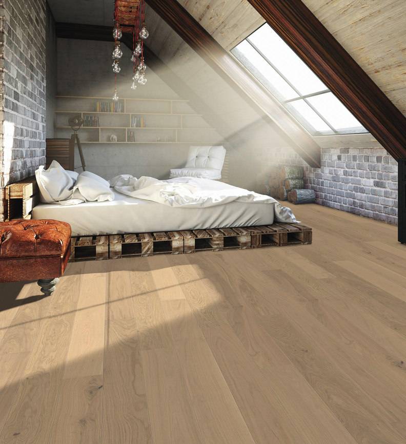德国汉诺地板三层橡木Plank 1-Strip 140 2V Oak invisible Markant brushed 541706