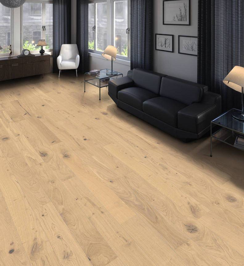 德国汉诺地板三层橡木Plank 1-Strip 140 2V Oak invisible Sauvage brushed 541724
