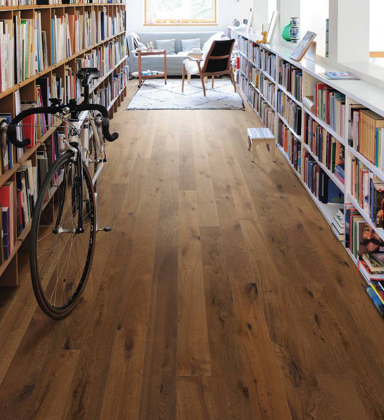 德国汉诺地板三层橡木Plank 1-Strip 140 4V Smoked Oak Sauvage brushed 541731
