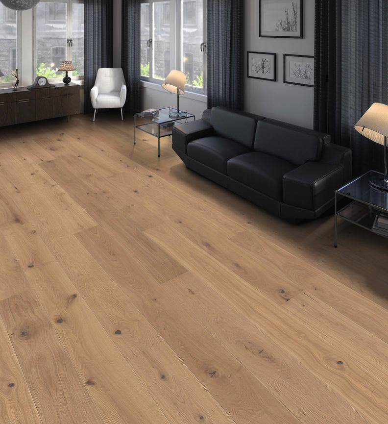 德国汉诺地板三层橡木Plank 1-Strip 180 2V Oak Puro White Sauvage silk 541811