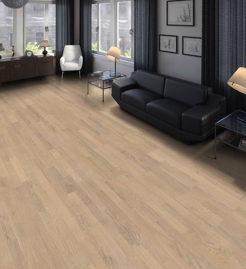 德国汉诺地板三层橡木Longstrip Oak Light White Naturale brushed 541852