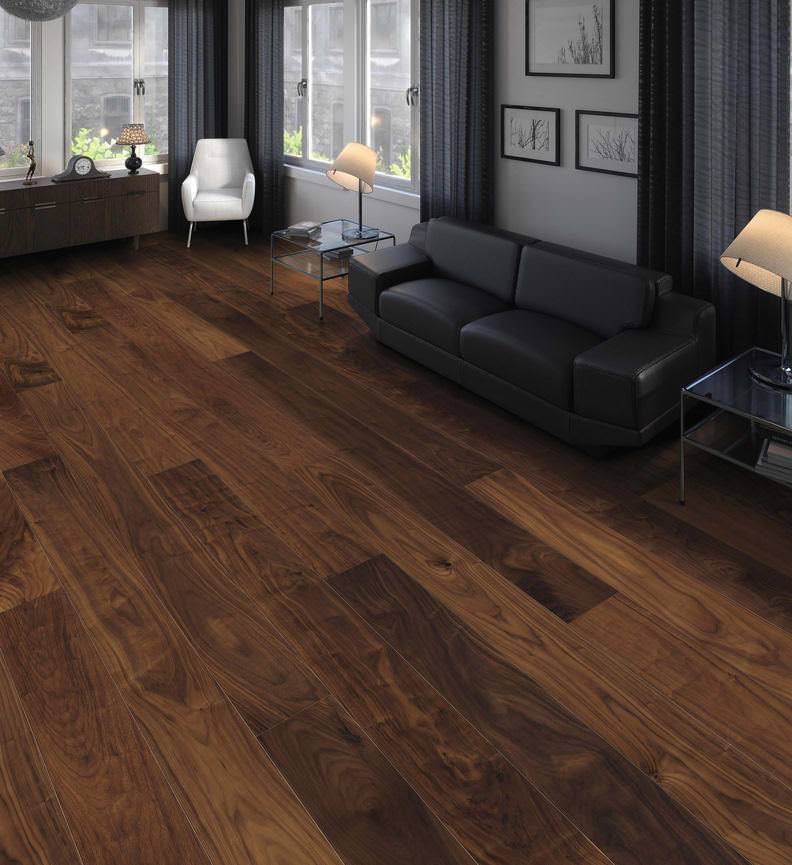 德国汉诺地板三层橡木Plank 1-Strip 180 4V American Walnut Sauvage 542086
