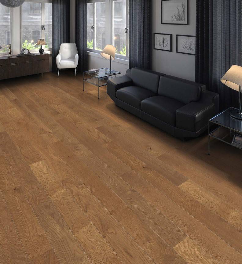 德国汉诺地板三层橡木Strip Duna 4V Smoked Oak Markant brushed 542126
