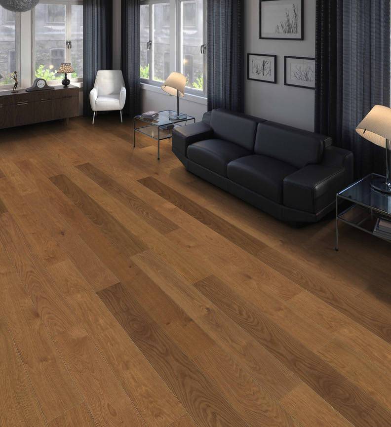 德国汉诺地板三层橡木Strip Duna 4V Smoked Oak Markant brushed 542127