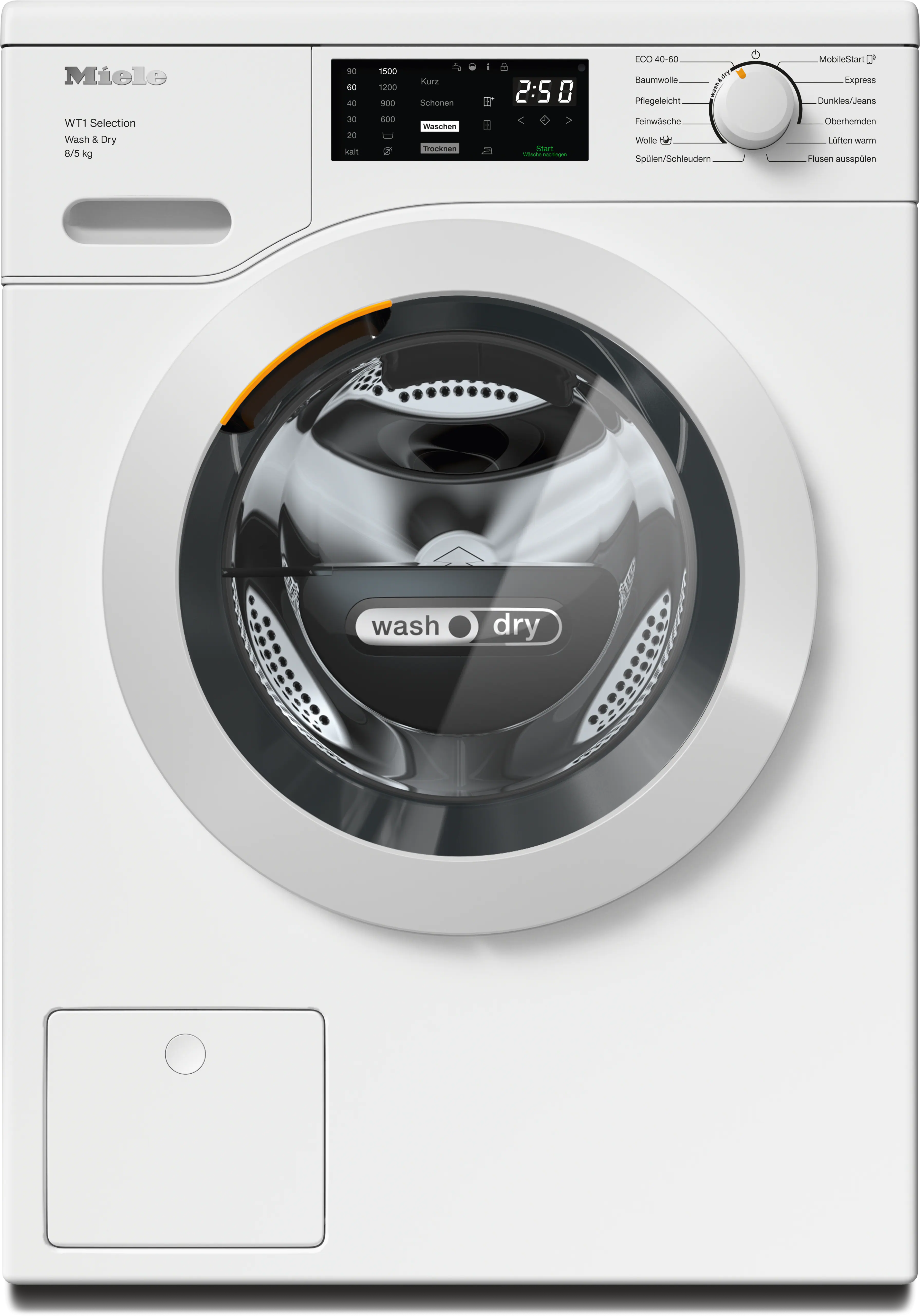 Miele WTD163 WCS 8/5 kg 洗烘一体机 Lotosweiß
