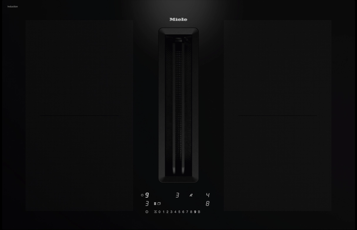 美诺Miele KMDA 7676 FL-U BlackPerfection家用智能多功能 带抽油烟机的电磁炉
