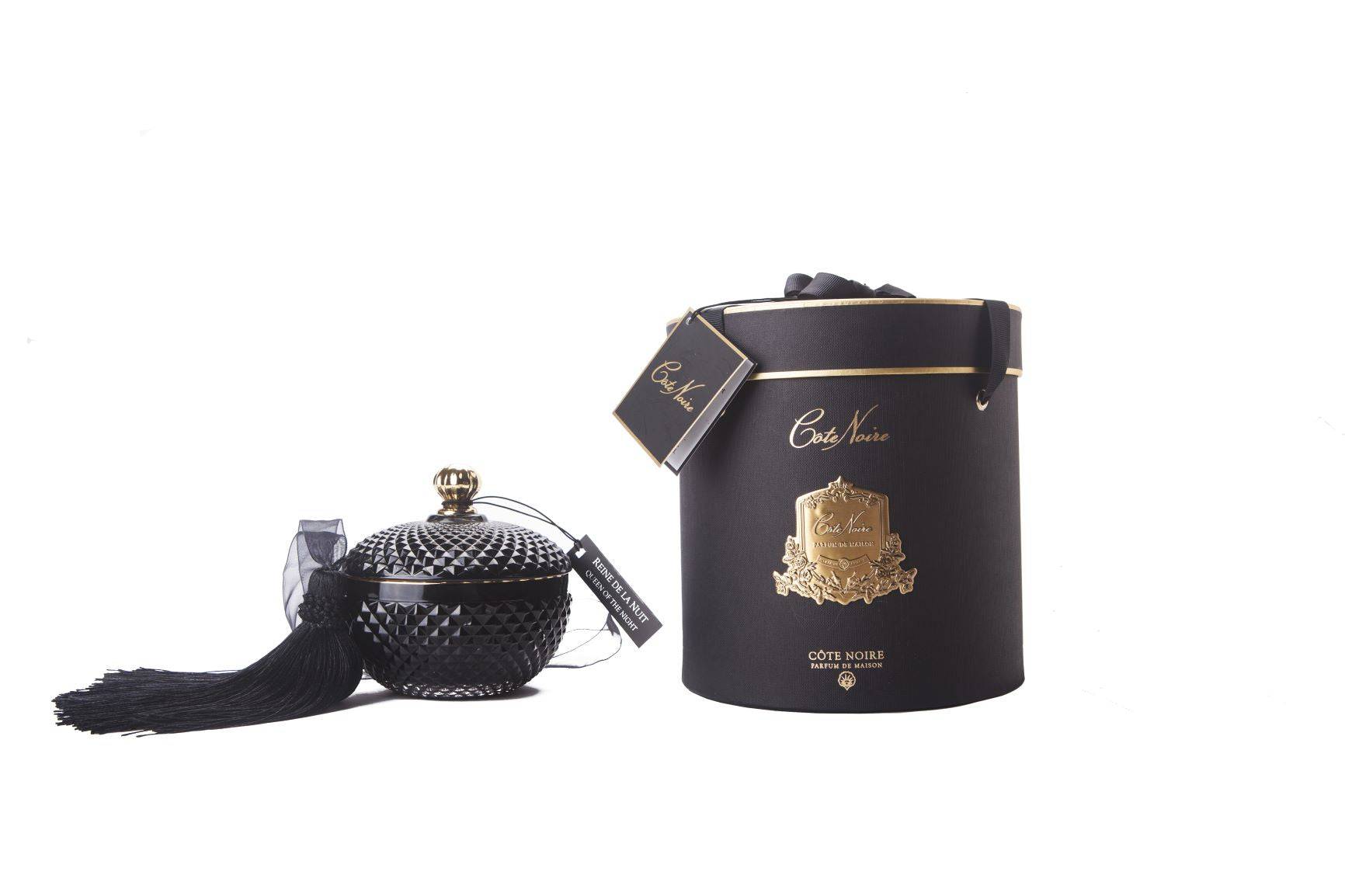 Cote Noire GML30004 300g 圆形黑色艺术蜡烛-法式早茶
